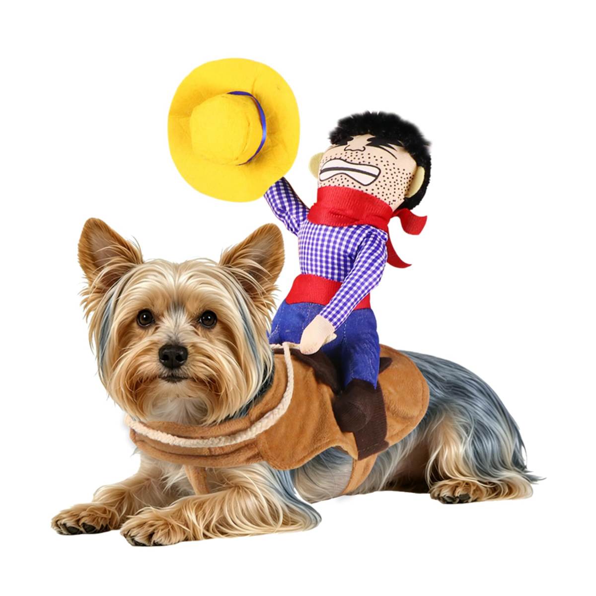 Dog Halloween Costumes, Funny Dog Cowboy Rider Costume, Adjustable Pet Halloween Cosplay Costume For S M L XL  Dogs