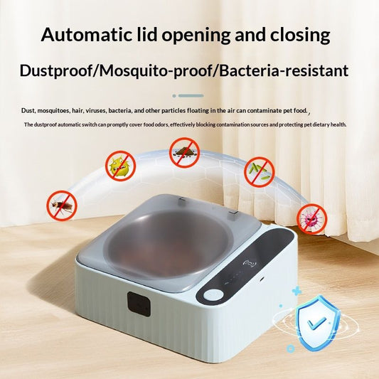 Smart Cat Bowl With Automatic Lid Opening For Pet Dogs