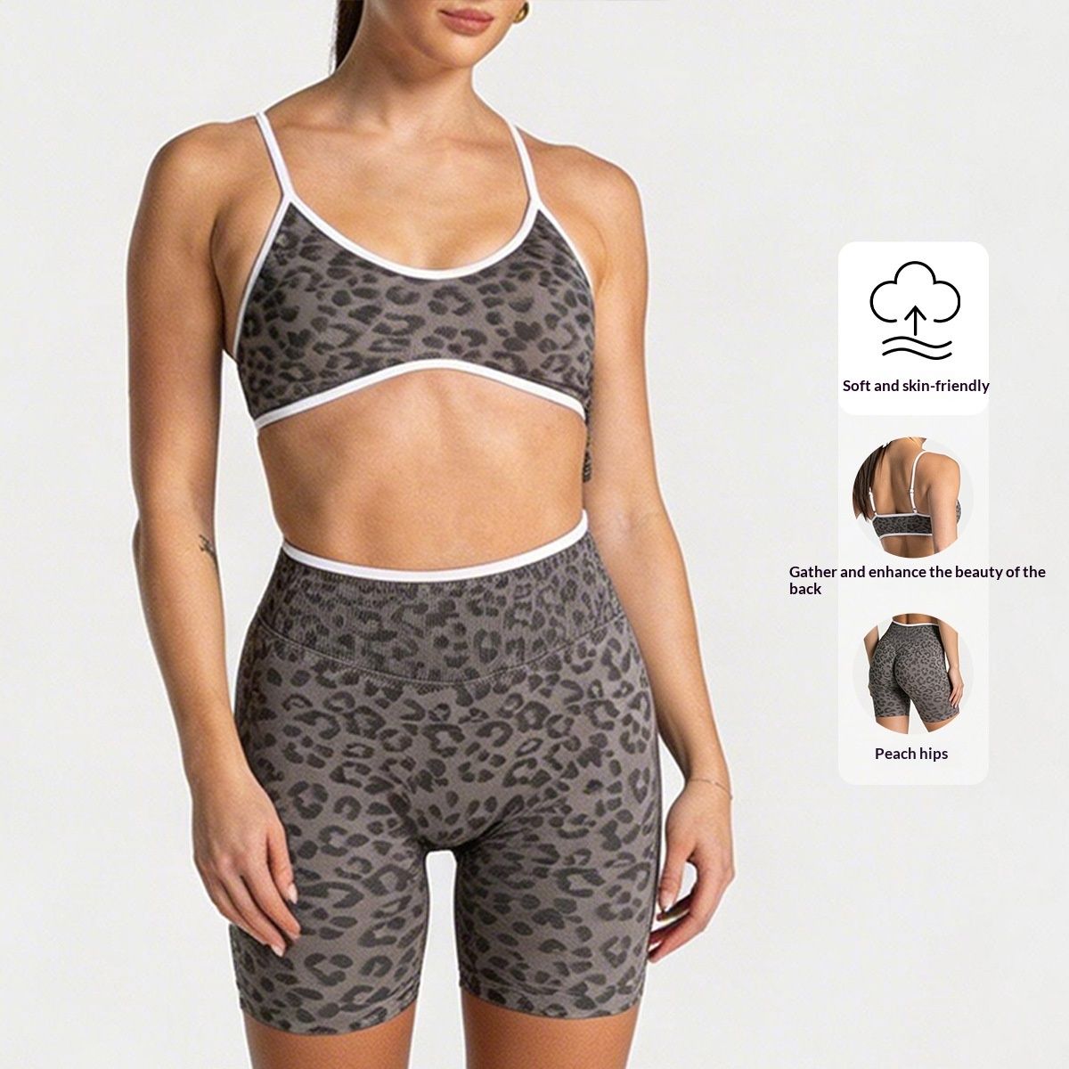 High-elastic Sports Bra Set Quick-drying Bare-feel Seamless Yoga Wear