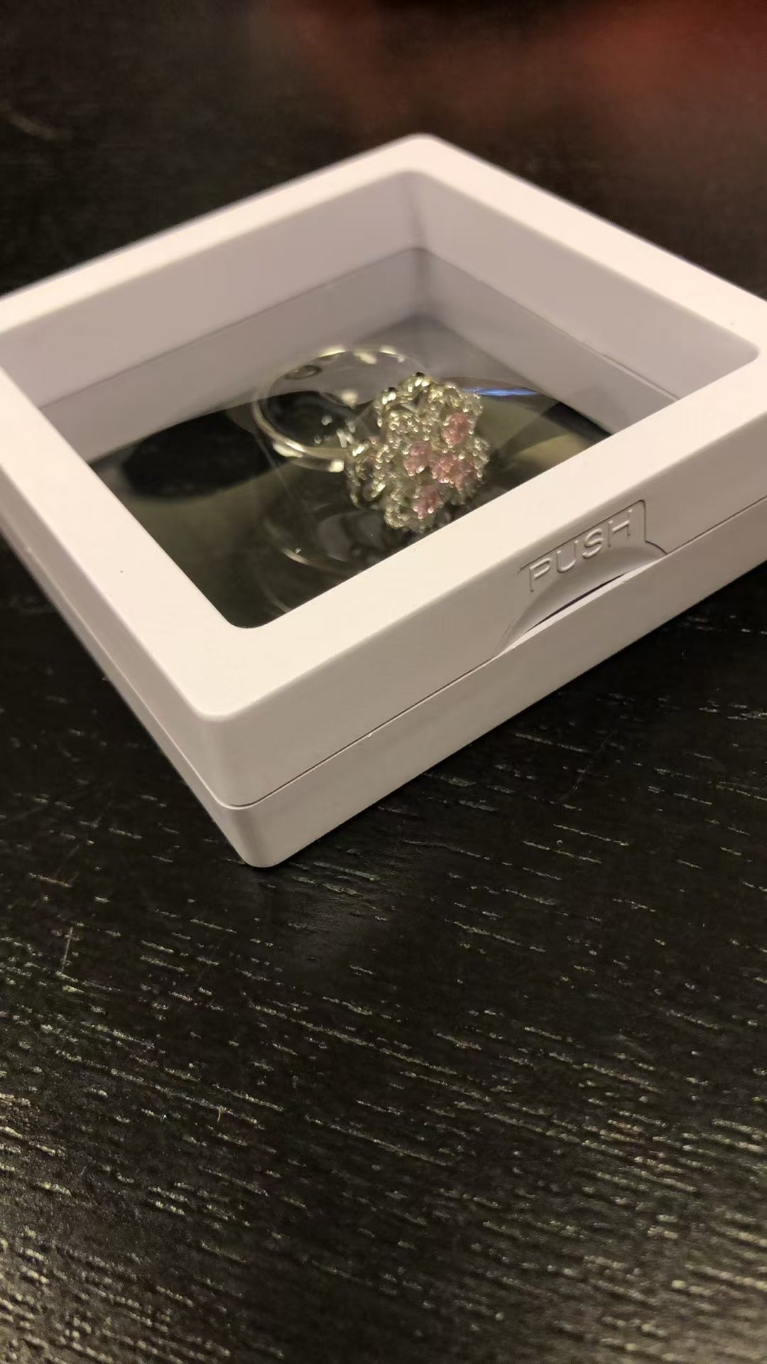 Golden Clover Rotate Rings For Women,Zircon Stainless Steel Open Adjustable Ring Golden Gift Jewelry