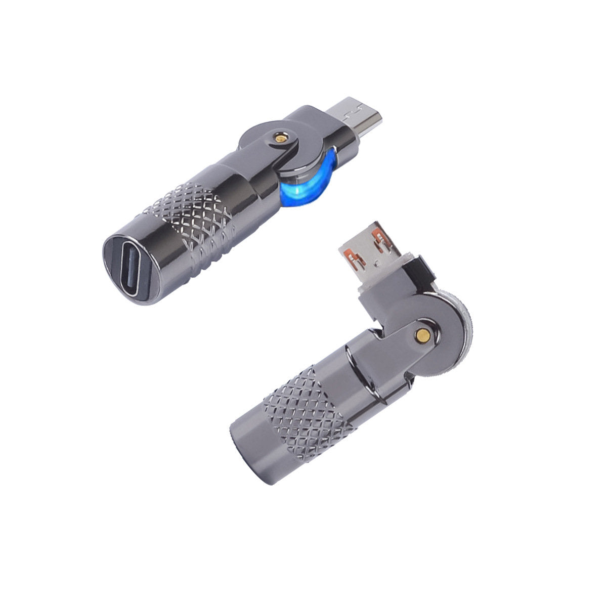 Bent-head Rotating Charging Zinc-alloy Adapter