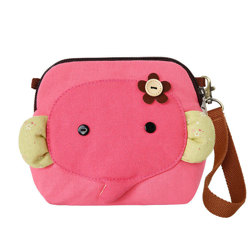 Small Elephant Crossbody Canvas Makeup Bag