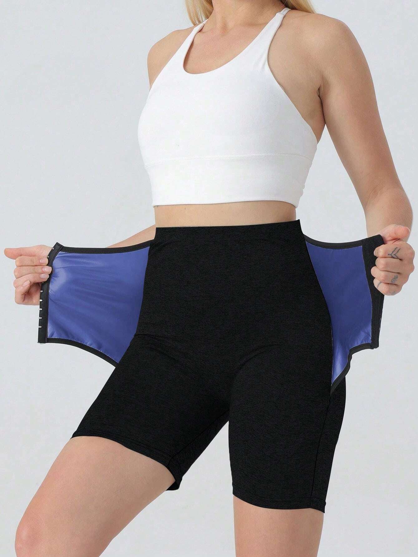Sauna Sweat Shorts For Women High Waisted Sauna Legging Pants Slimming Compression Body Shaper