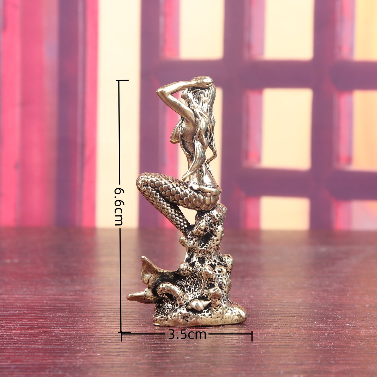 Solid Brass Mermaid Figurine Home Decor