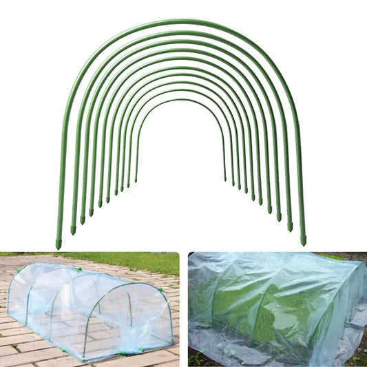 12PC 4ft*0.31inch Small Greenhouse Plastic Elbows, Garden Arch Support Accessories, Greenhouse Arch Pole Connecting Pipes, Support Fixtures