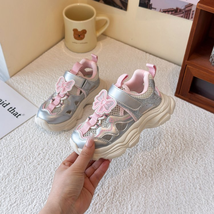 2026 Spring & Autumn New Girls' Sneakers, Fashion Versatile Casual Sandal Sneakers, Korean Dad Shoes, Breathable Closed Toe Design