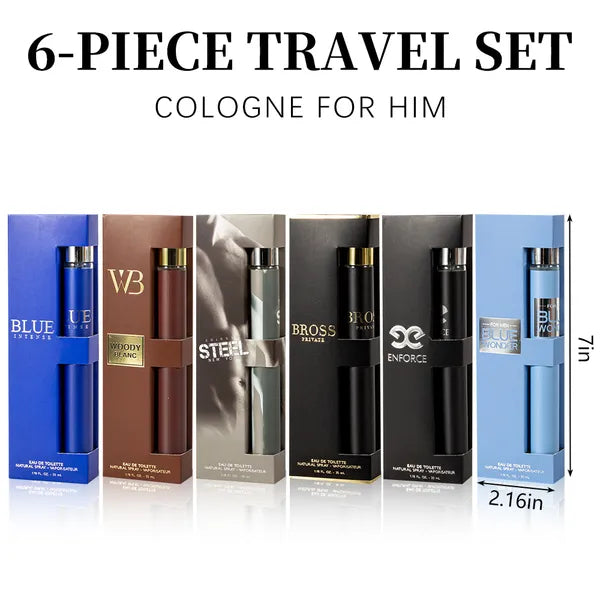 6pcs Set, 1.18fl.oz 35ml Each Bottle, Men's Eau De Toilette Spray, Long-Lasting Perfume, 6 Different Scent, Perfect For Dating, Daily Life, Parties, Gift Giving