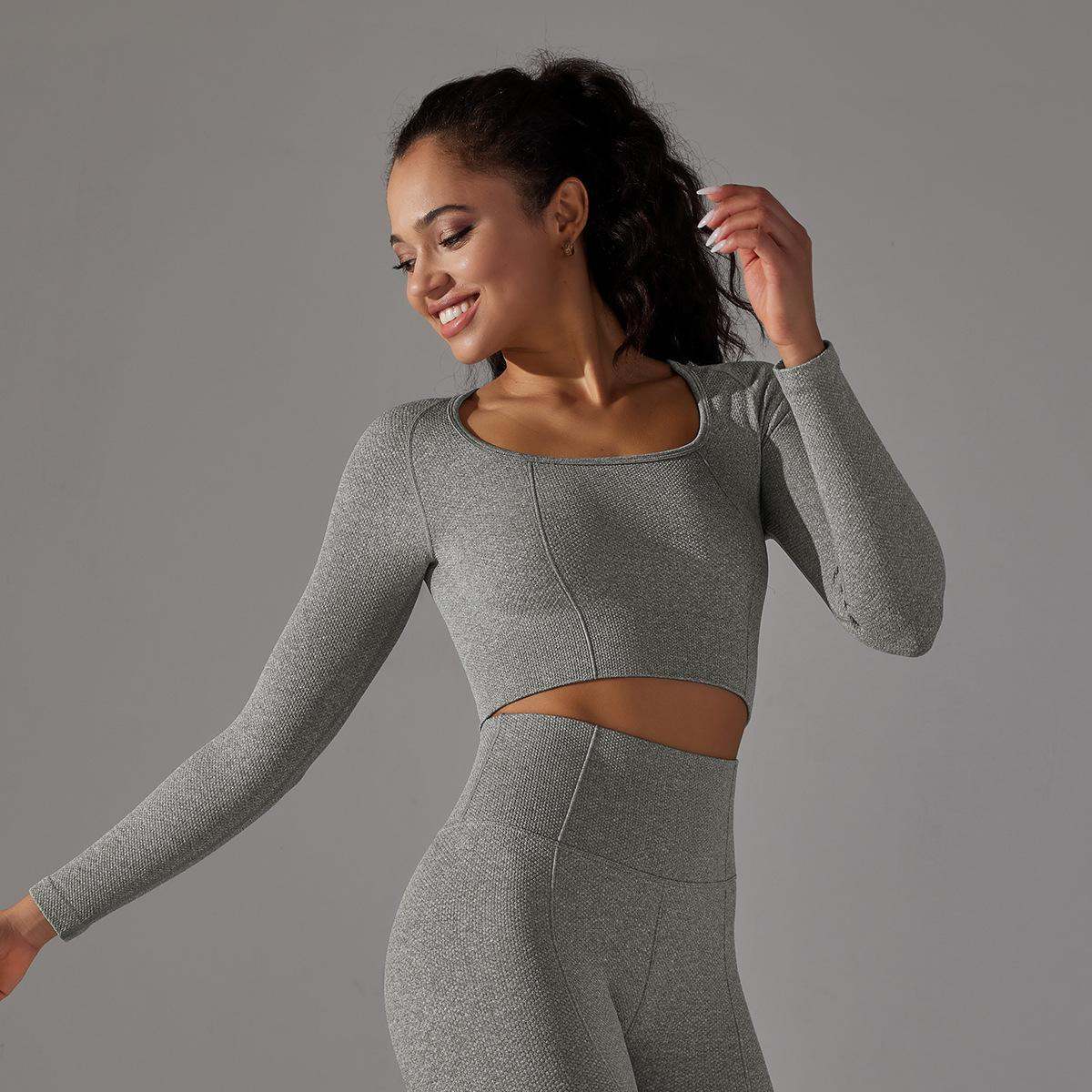 Knitted Long Sleeve Yoga Wear