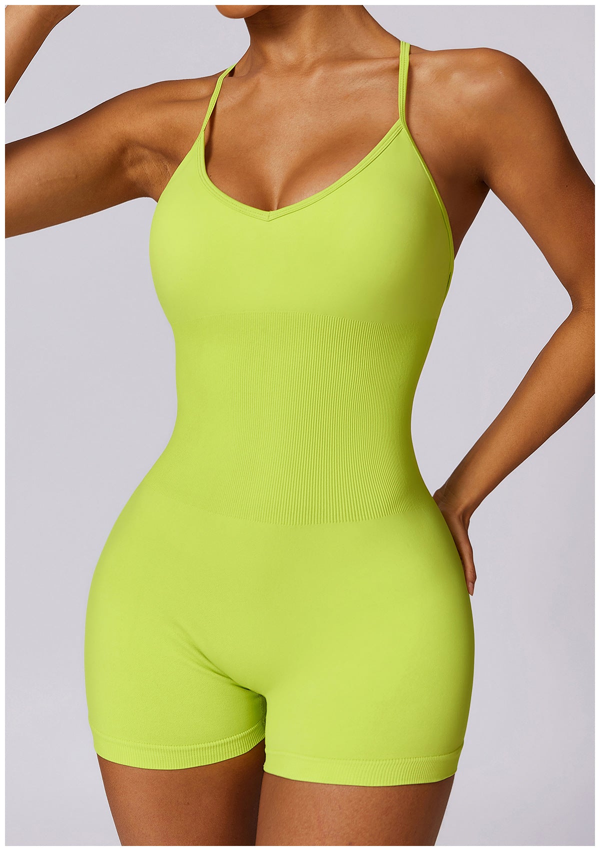 Women's Fashion Casual Hollow-out Beauty Back Seamless Yoga Jumpsuit