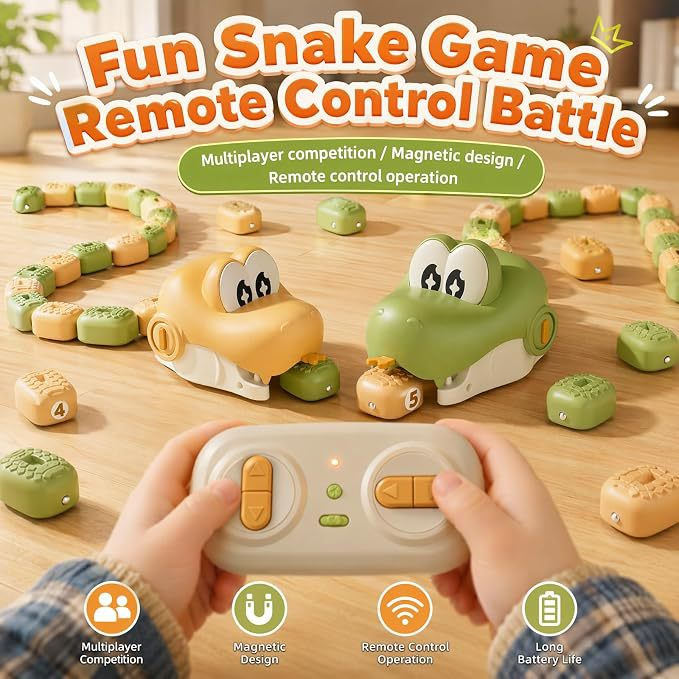 Electric Remote-Controlled Toy Magnetic Swallowing Snake Educational Gift For Children