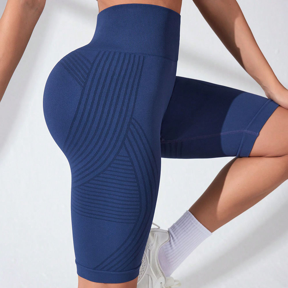 Seamless High Waist Yoga Pants Hip Lifting Peach Hip Fifth Pants