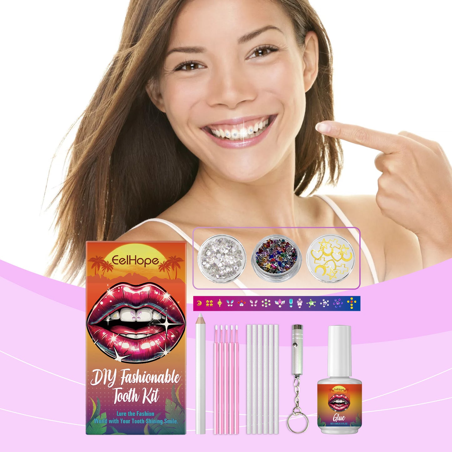 Teeth Beauty Suit DIY Fashion Decoration