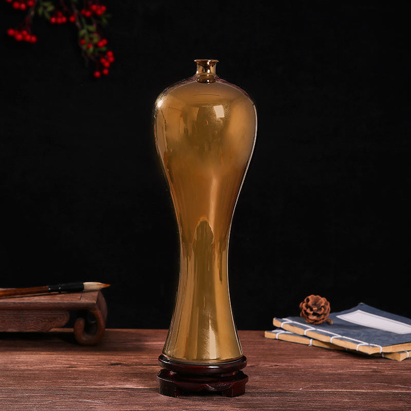 Home Decor Ceramic Color-Glazed Beauty Vase