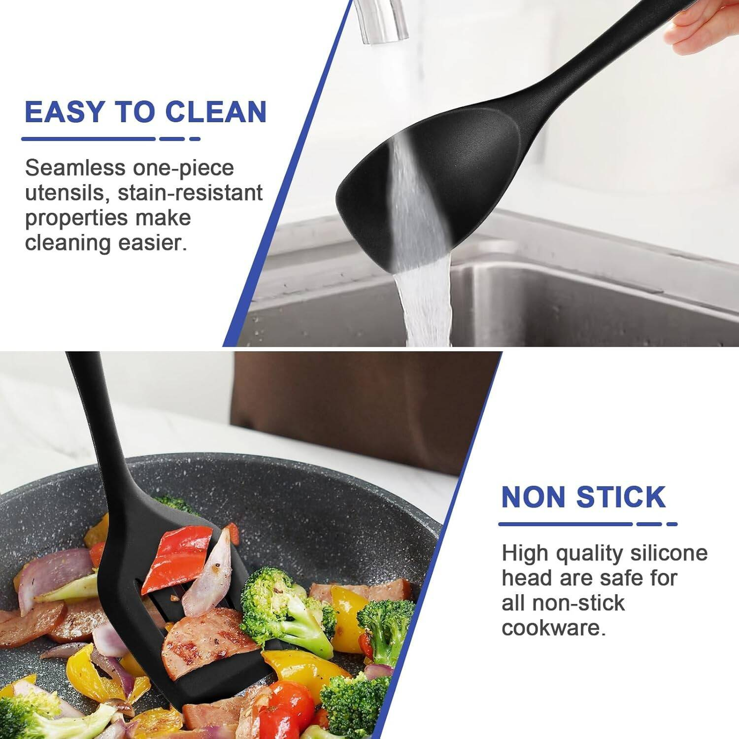 12-Piece Silicone Kitchen Utensil Set - Food Grade,