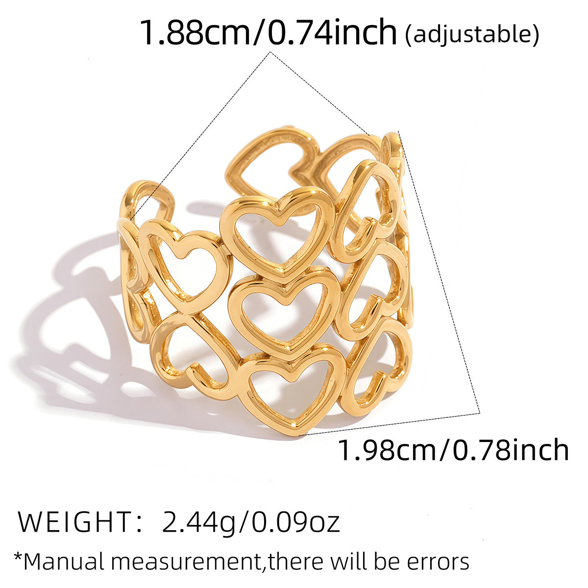 Best-selling Minimalist Hollow Heart-shaped Ring