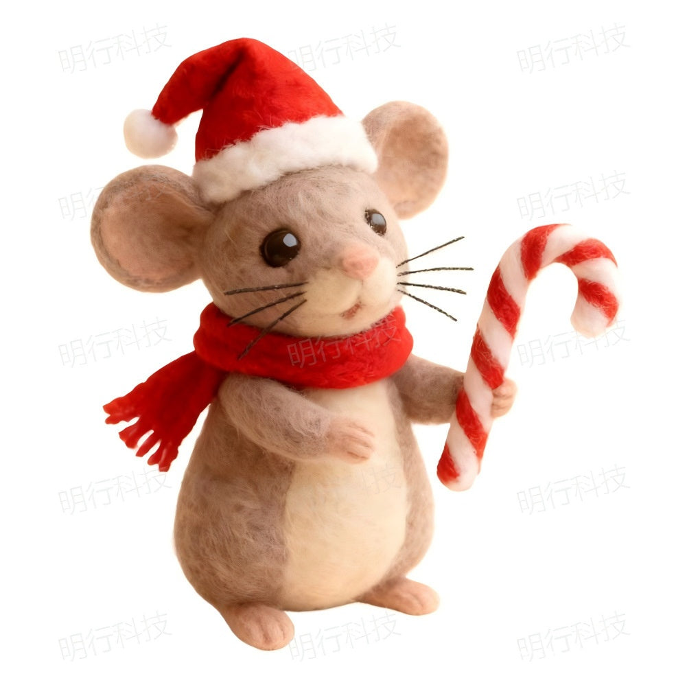 Cross-border Felted Wool Finished Product Valentines Day Mouse Gift Heart-Shaped Felt Mouse Gift