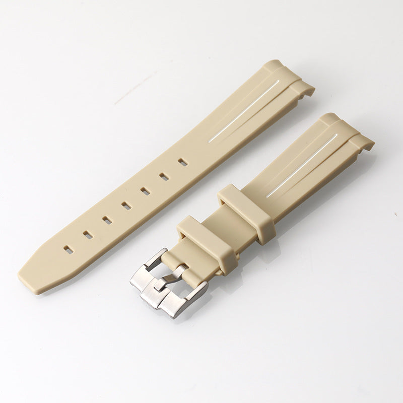 Curved Silicone Smart Watch Strap