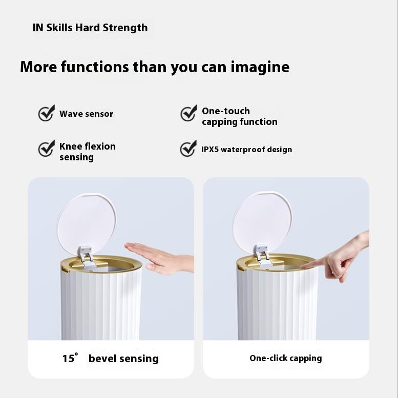 Inductive Smart Trash Can Household Automatic Electric With Lid