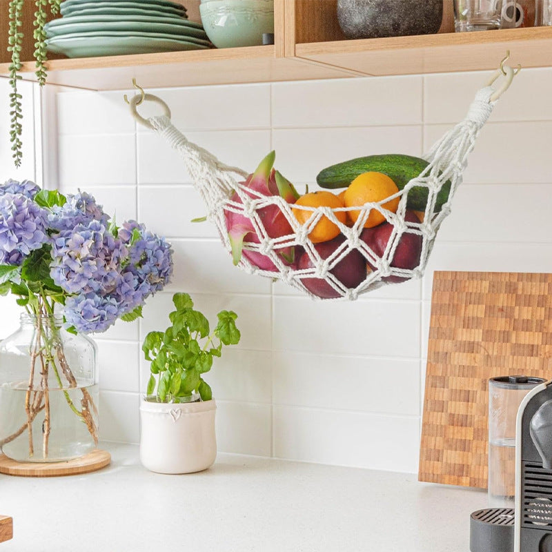 Bohemian-style Three-tier Woven Storage Basket For Under-the-kitchen-table Space