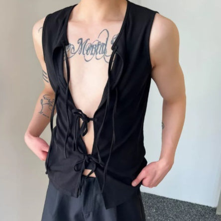 Abstinence Style Slim Fit Internet Celebrity Vest Men's Korean Version Trend