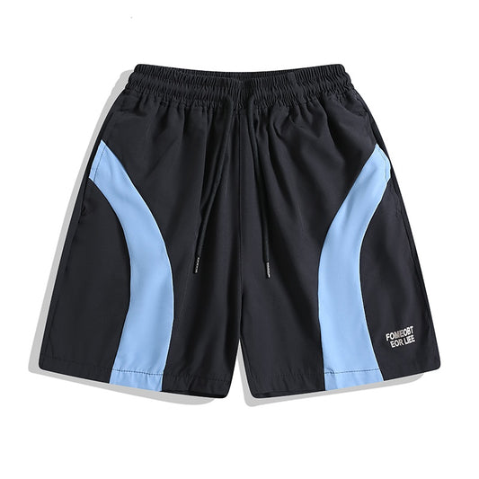 Quick-drying Contrast Color Sports Shorts Training Fitness Casual Pants