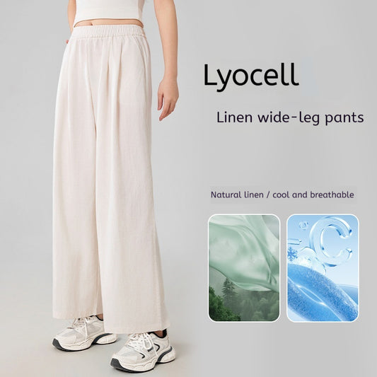 High-waisted Figure-flattering Elastic Cooling And Breathable Workout Pants
