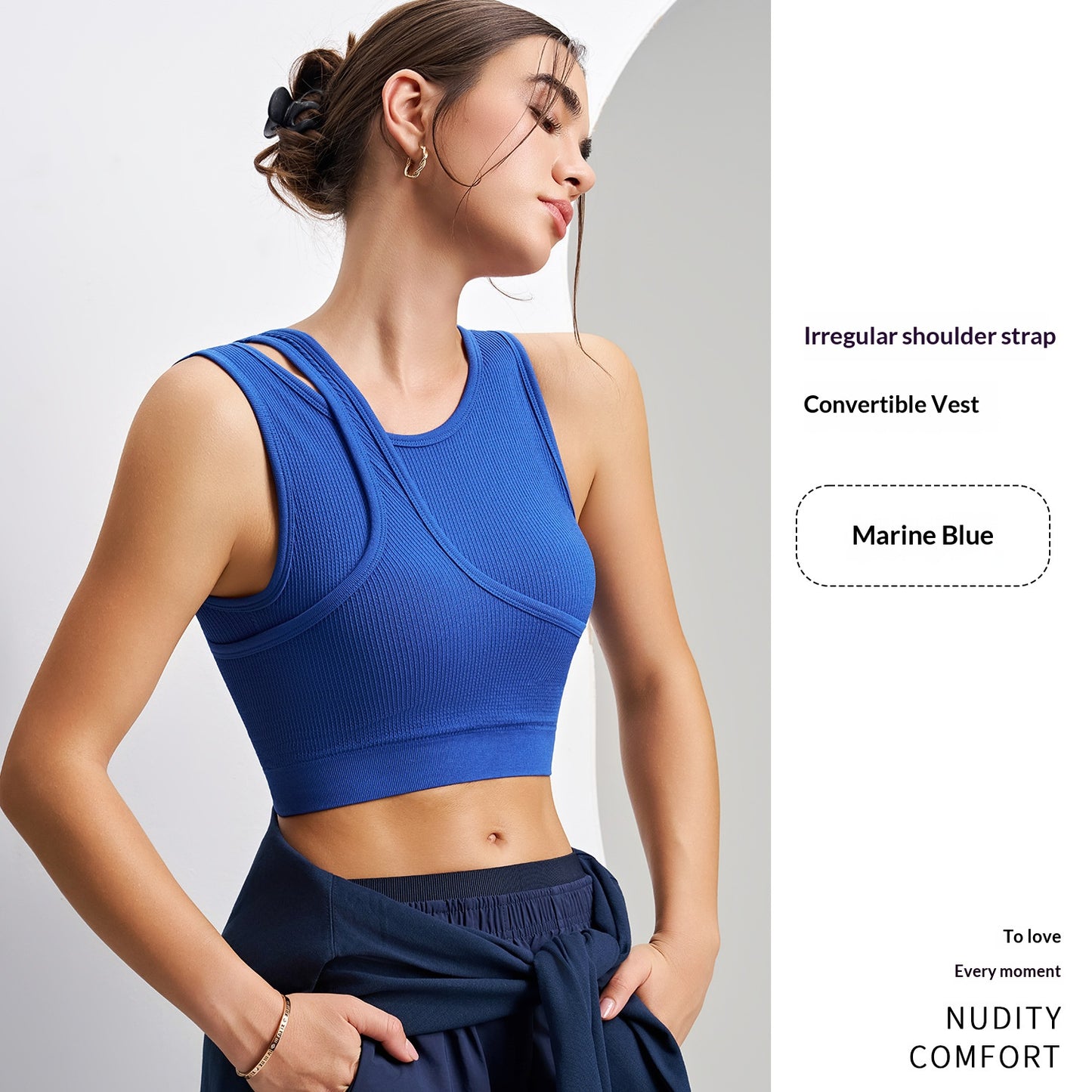 New Stunning Integrated Sports Bra Tank Top For Women, Shockproof Yoga & Fitness Top, Wearable Outside For Workouts