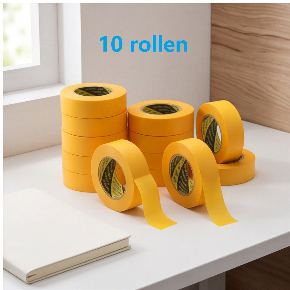 Set Of 10 Rolls Of Masking Tape, 3 Cm X 12 M, For Everyday Use And DIY Projects—party Accessory Set