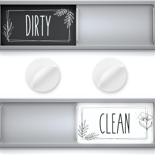 Premium Dishwasher Clean Dirty Magnet Sign - Smooth Sliding Indicator For Kitchen Organization