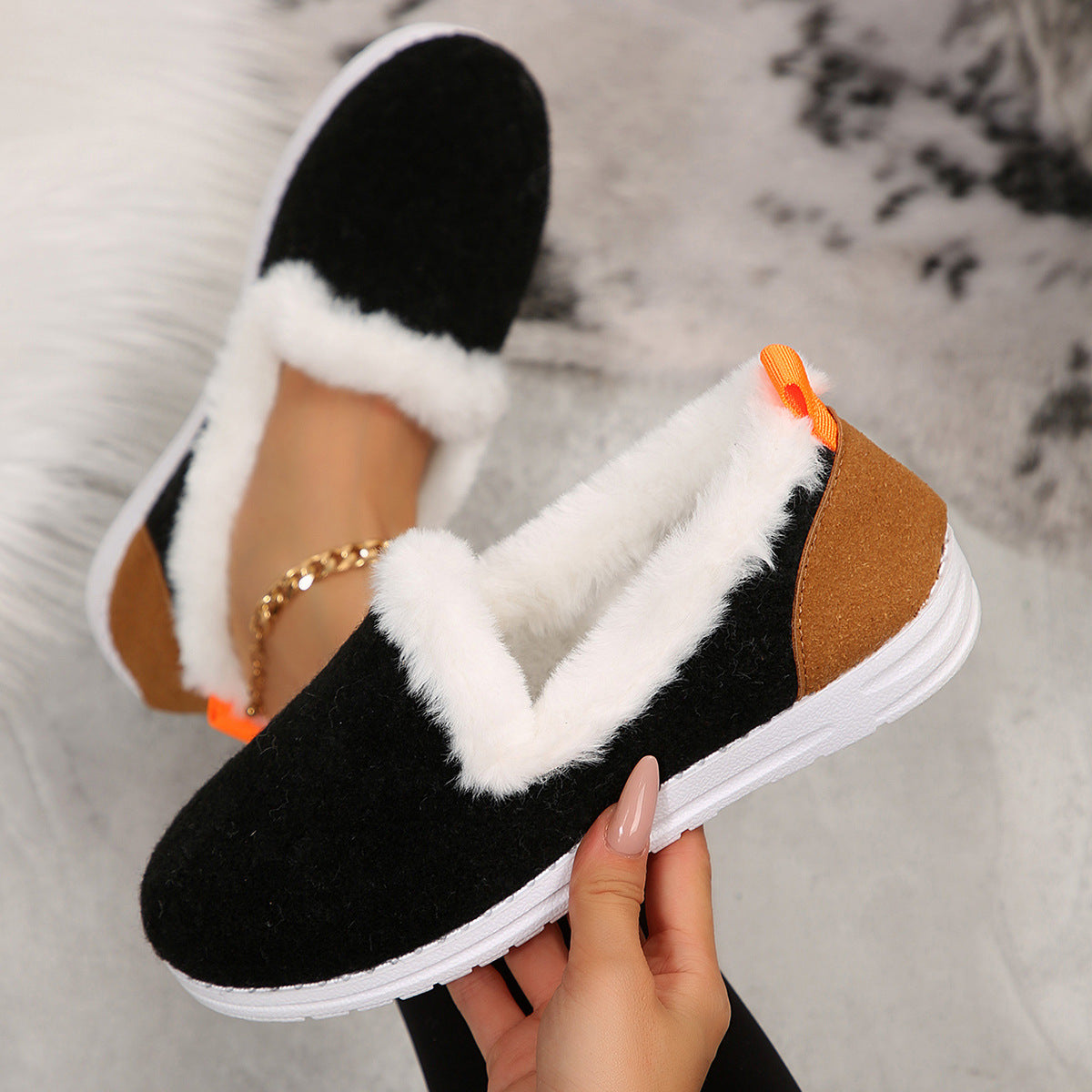 Women's Korean Version Thick Soled Short Tube Thick Cotton Shoes