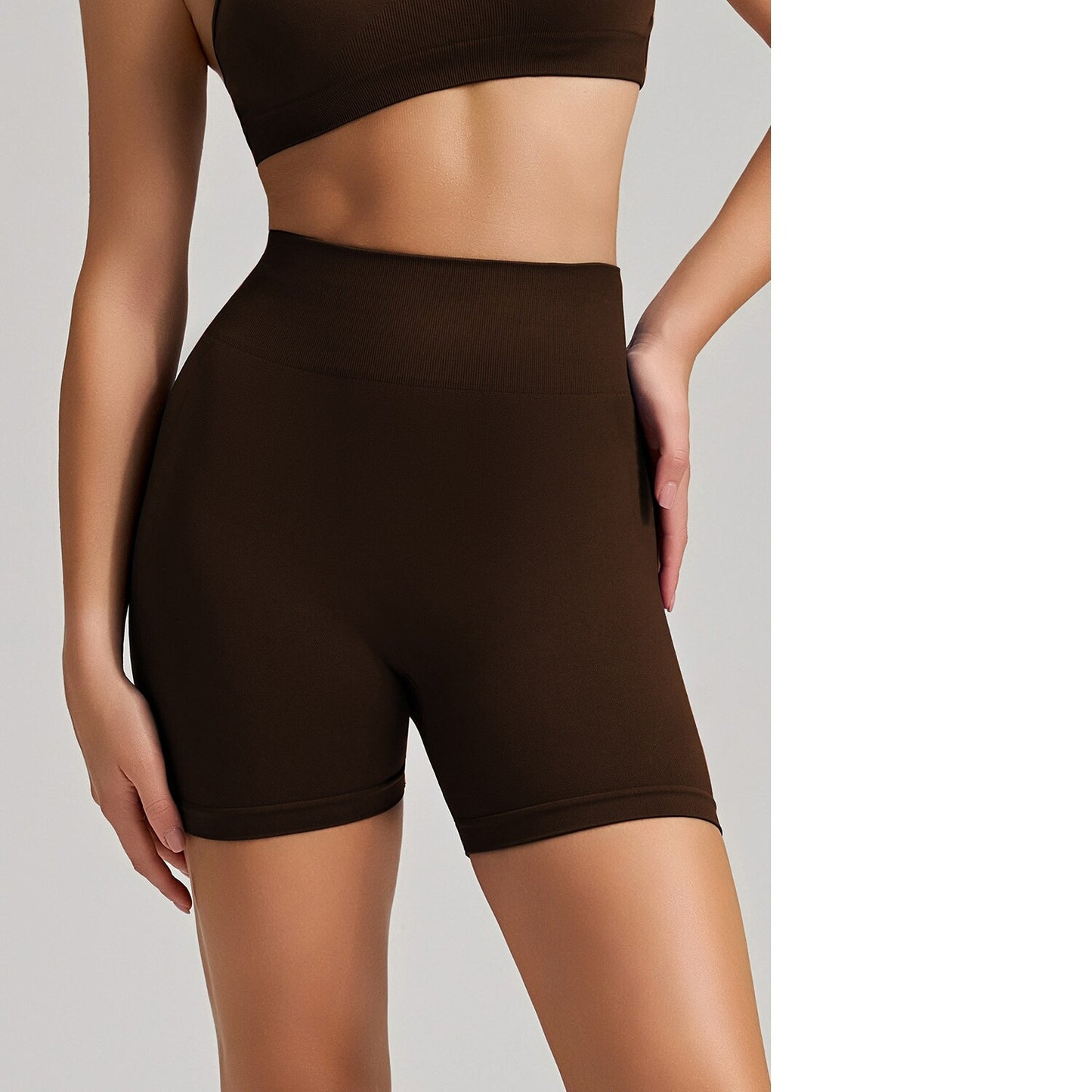 Women's Sexy Hip-Lifting Yoga Shorts, Elastic  Length Running Sports Pants, High-Waisted Tummy Control Fitness Hot Pants & Shorts