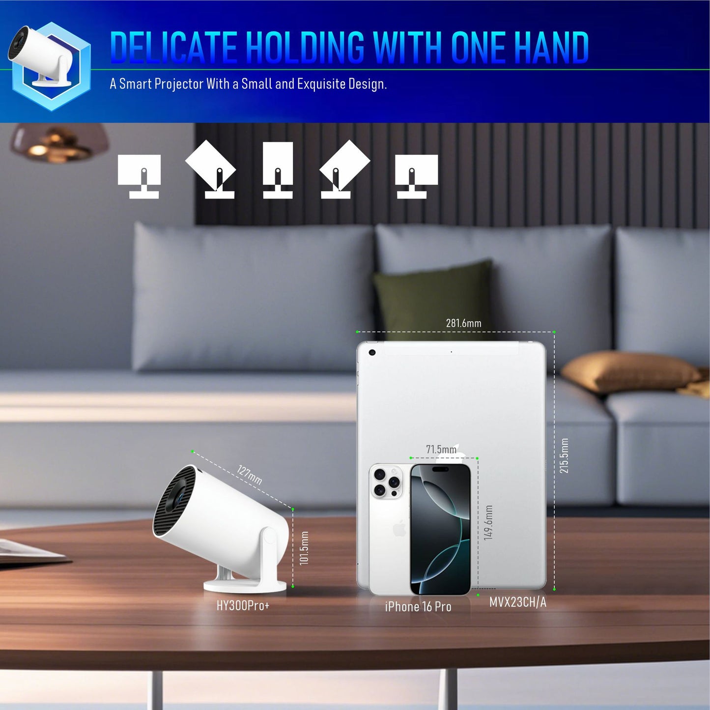 Amazon Bestseller HY300PRO Home Projector With Ultra-high-definition Wall Projection