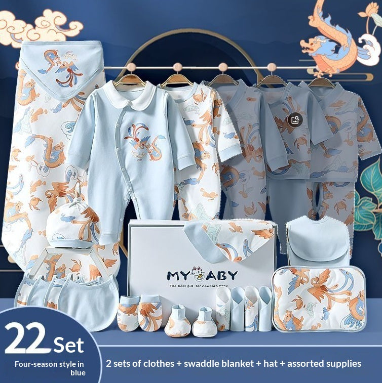 Gift Box Of Pure Cotton Baby Clothes Complete Set Of Gift Items
