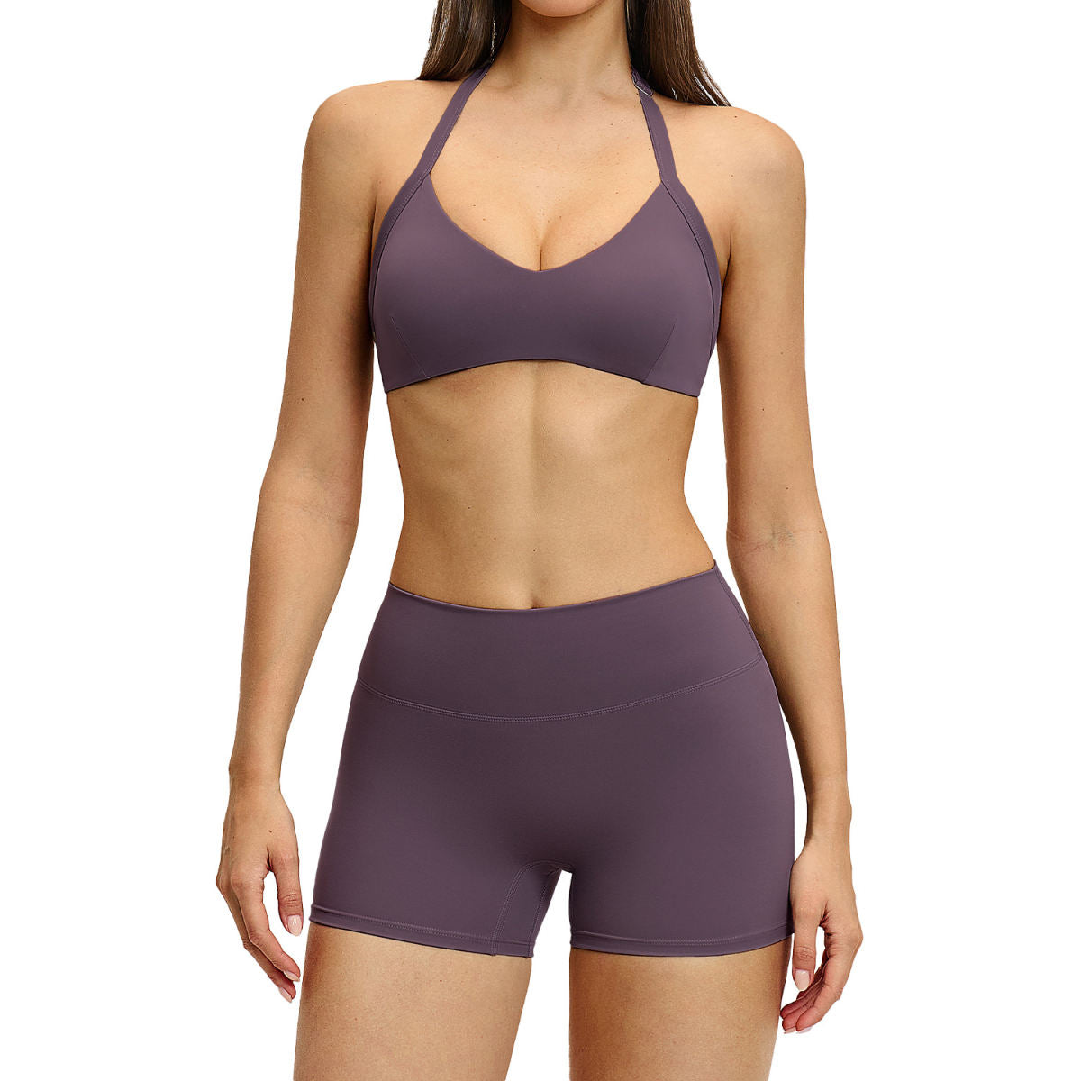 Women's Solid-color Sports Running Fitness Set
