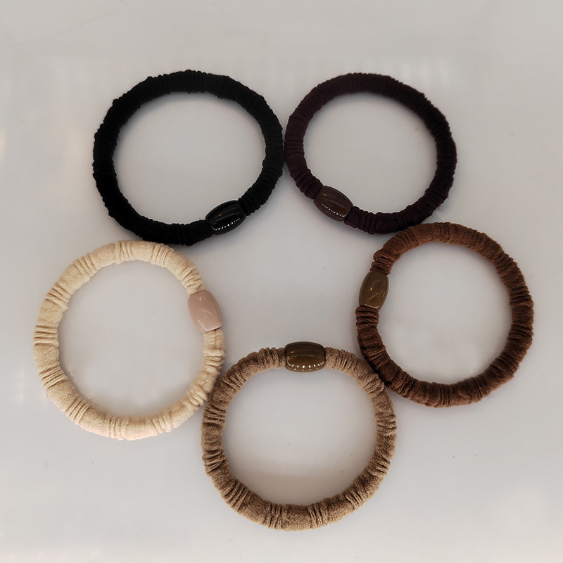 Bamboo Elastic Hair Cord-Mixed Color-Nylon-5 pcs