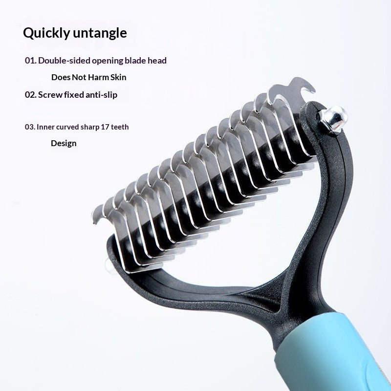 Pet Comb Double-sided Detangling Comb For Grooming And Cleaning Cats
