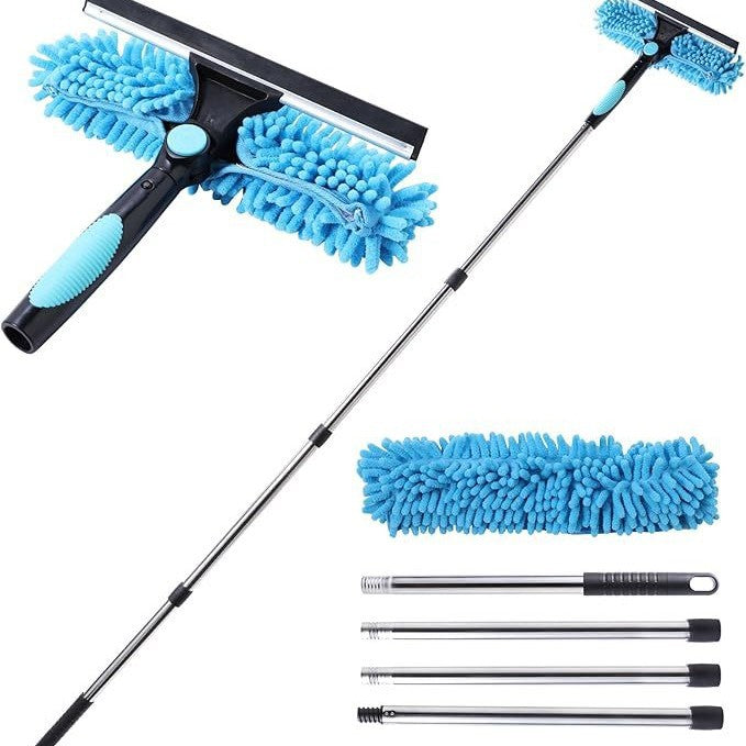 Two-in-one Window Double-sided Scraper Glass Squeegee Housekeeping Cleaning Equipment