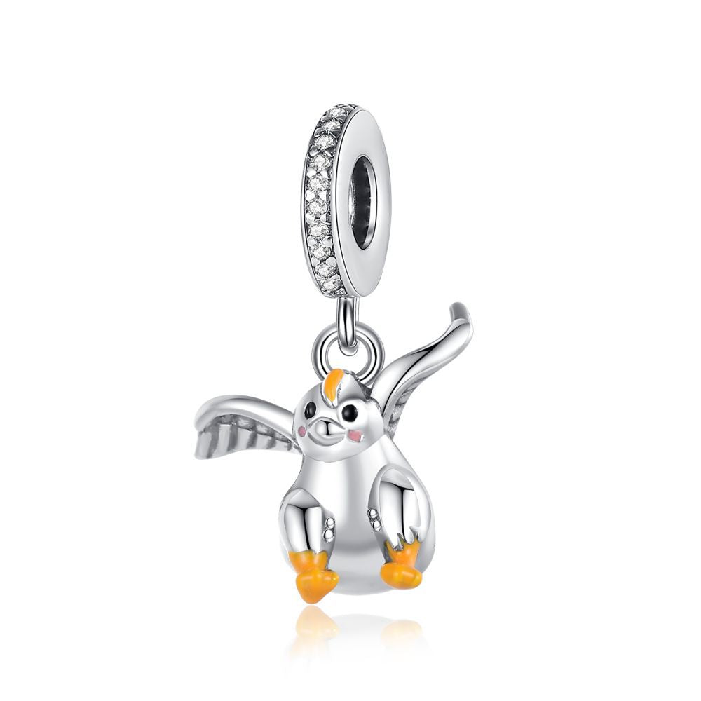 Silver-plated DIY Motherly Love Auspicious Elephant Bead Bracelet Accessories