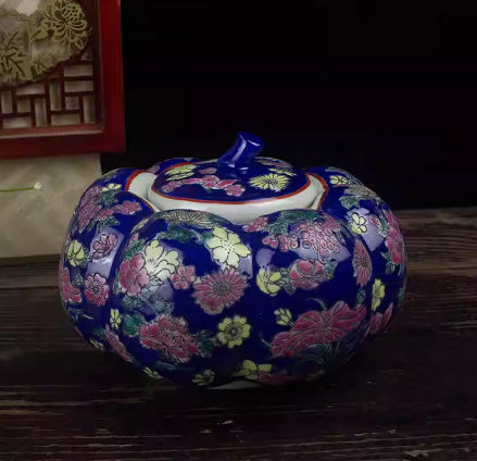 Pumpkin Tea Canister Ceramic