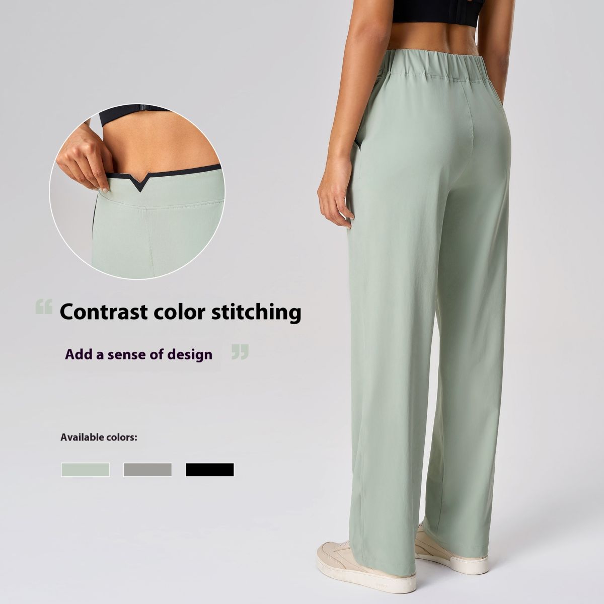 Casual Versatile Yoga High Waist Drooping Wide-leg Pants