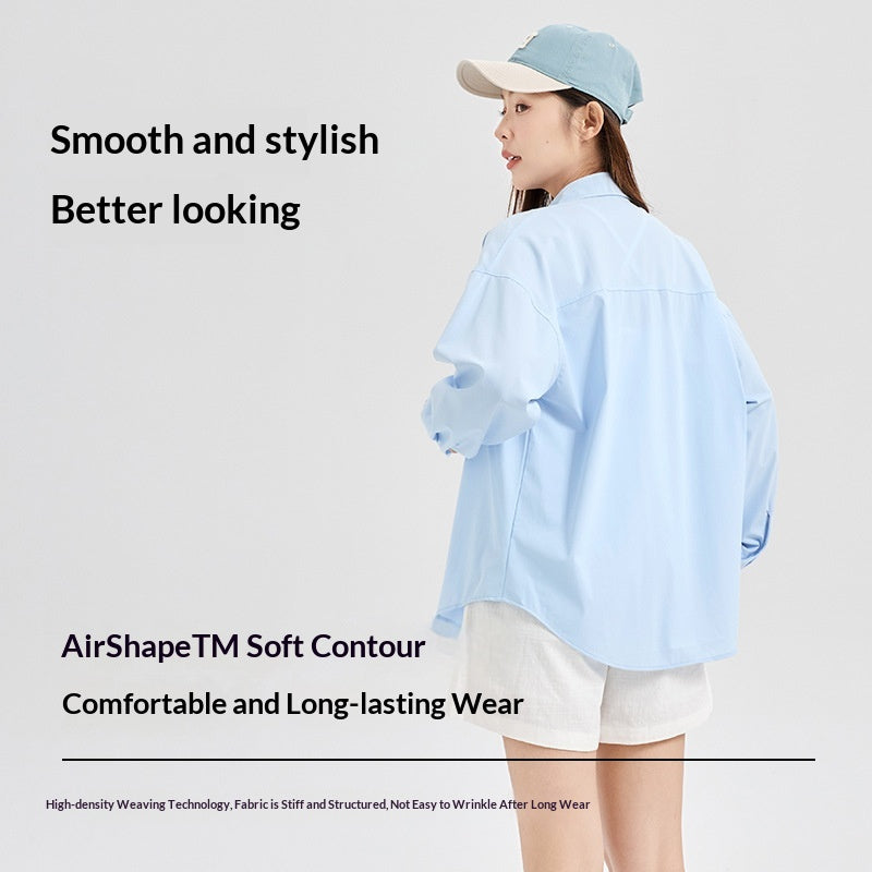 Cooling BreathableSun-protective Womens Loose-fit Shirt Jacket