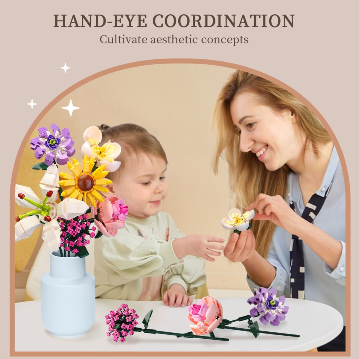 Flower Bouquet Building Set Artificial Flowers Bouquet Botanical Building Block Set Construction Toys