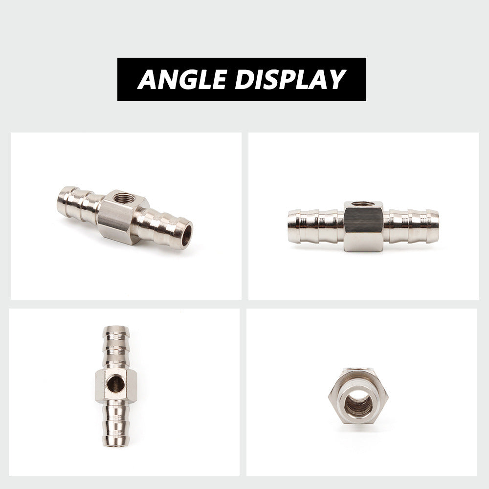 Automotive Modification Accessories Fuel Line Fuel Pressure Gauge Sensor And T Shaped Barb Fitting