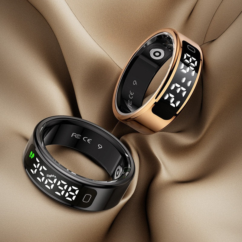 Health-monitoring Smart Ring With A Display And Step-counting Function