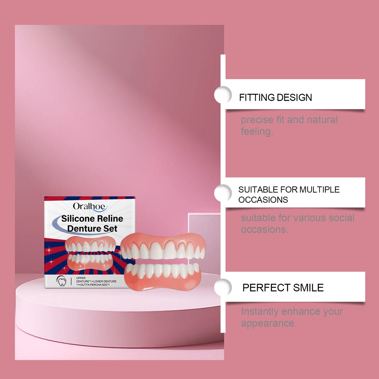 Teeth Modification To Improve The Beauty Of The Smile Comfortable Material Dentures Suit