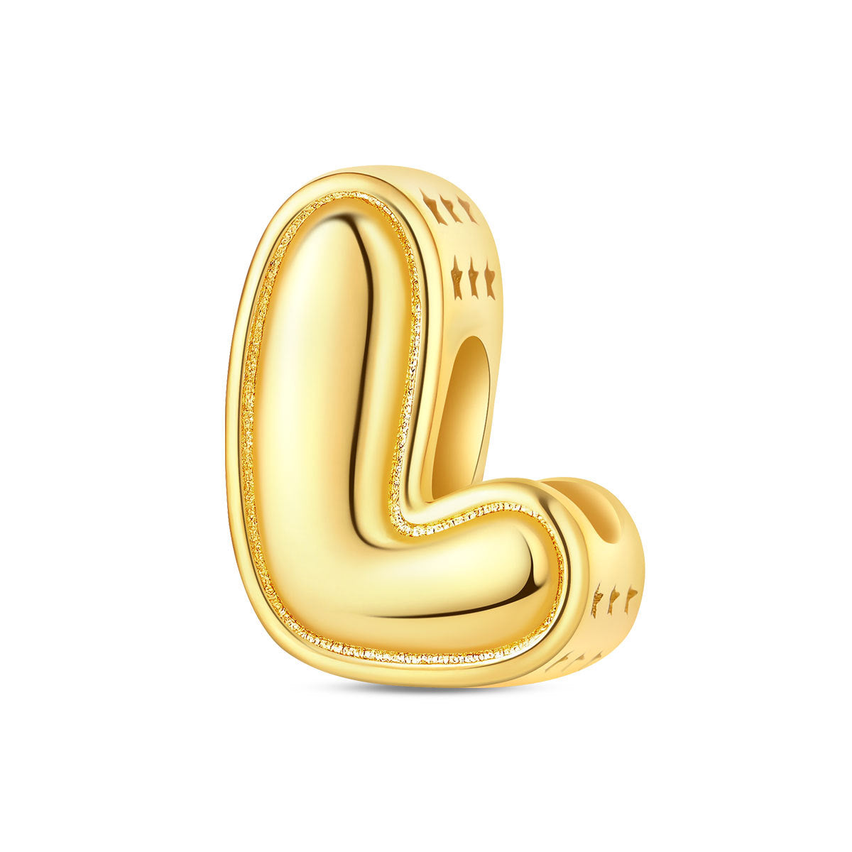 Gold-plated Copper DIY Bracelet Bead Accessories With English Letters