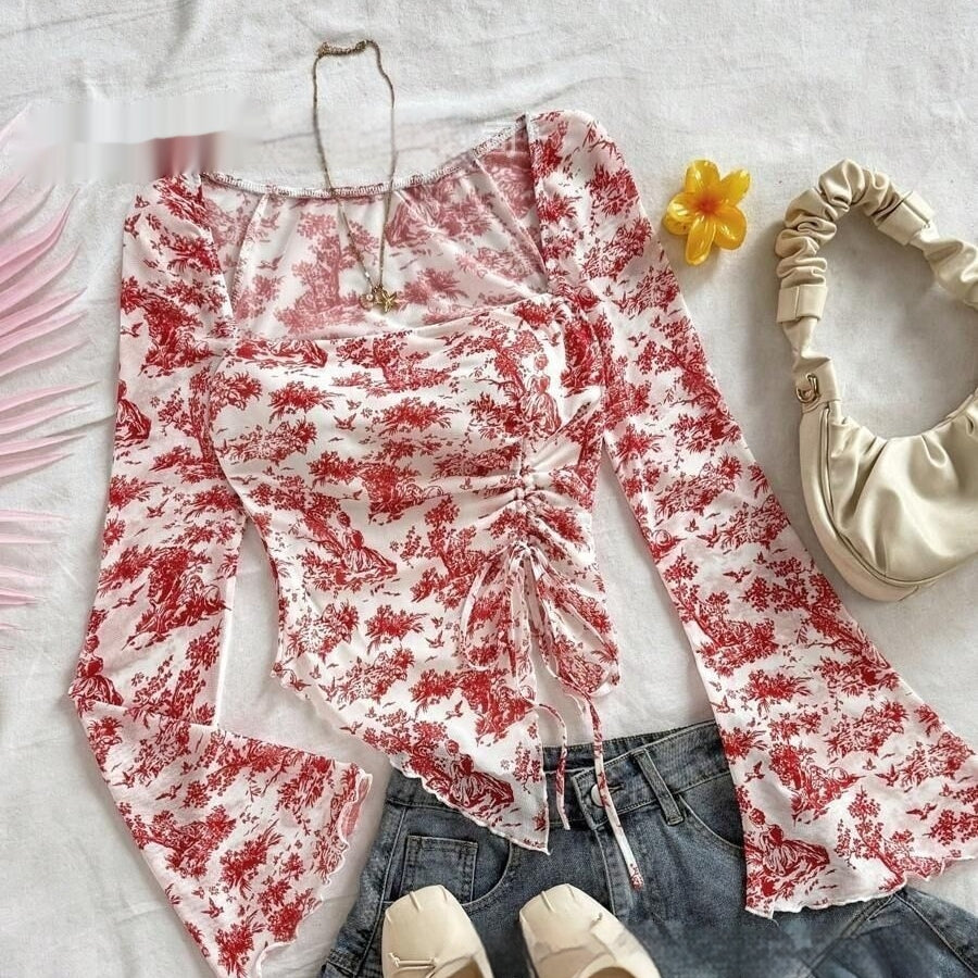Cross-border Best-selling Women's Printed Top T-shirt