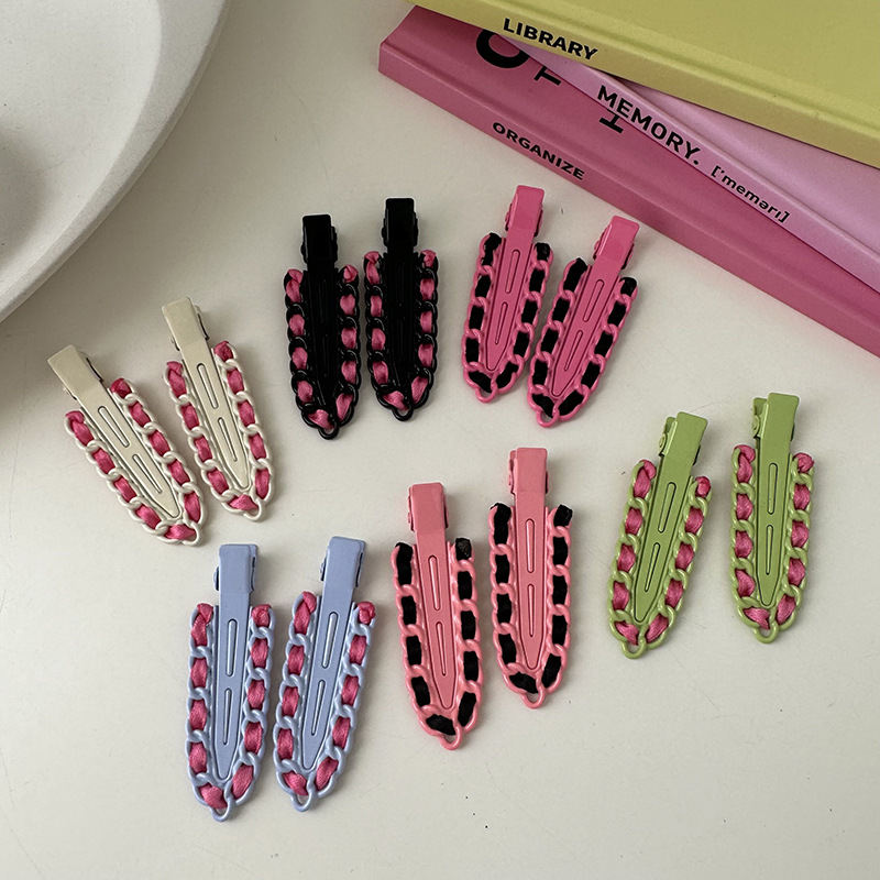 Dopamine Hair Accessories Y2g Barrettes Metal Traceless Clip Color Advanced Sense Small Hairpin Bang Side Clip Headdress