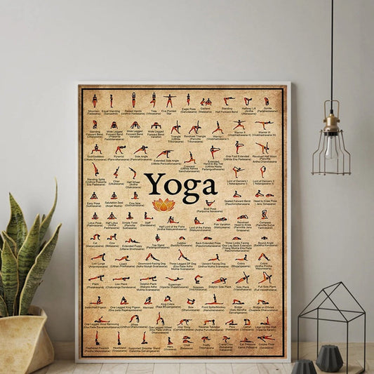 Yoga Pose Poster Illustration Background Wall