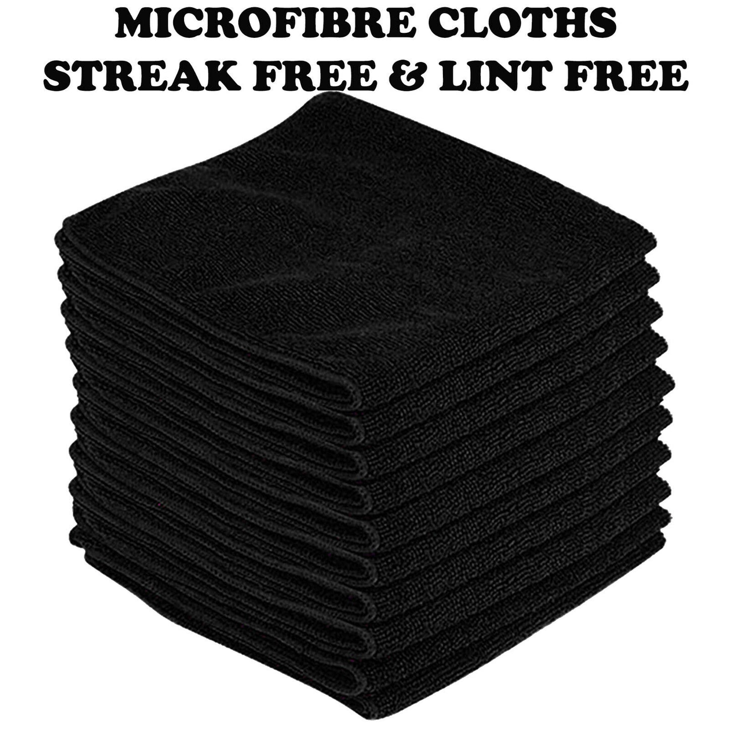 Black Large Microfiber Car Cleaning Soft Cloth Car Wash, Kitchen Cleaning Towel